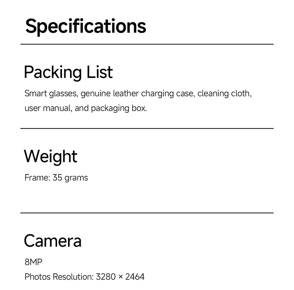 2026 AI smart Glasses HD 800W Anti-shake Camera AI Dialogue Real-time Translation IP65waterproof Bluetooth Audio Smart Glasses