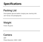 2026 AI smart Glasses HD 800W Anti-shake Camera AI Dialogue Real-time Translation IP65waterproof Bluetooth Audio Smart Glasses
