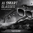 AI Smart Glasses 2026 New Model Built in 1300W HD Pixel Al Recognition AI Translation 320mAh Battery Wireless Calling Function