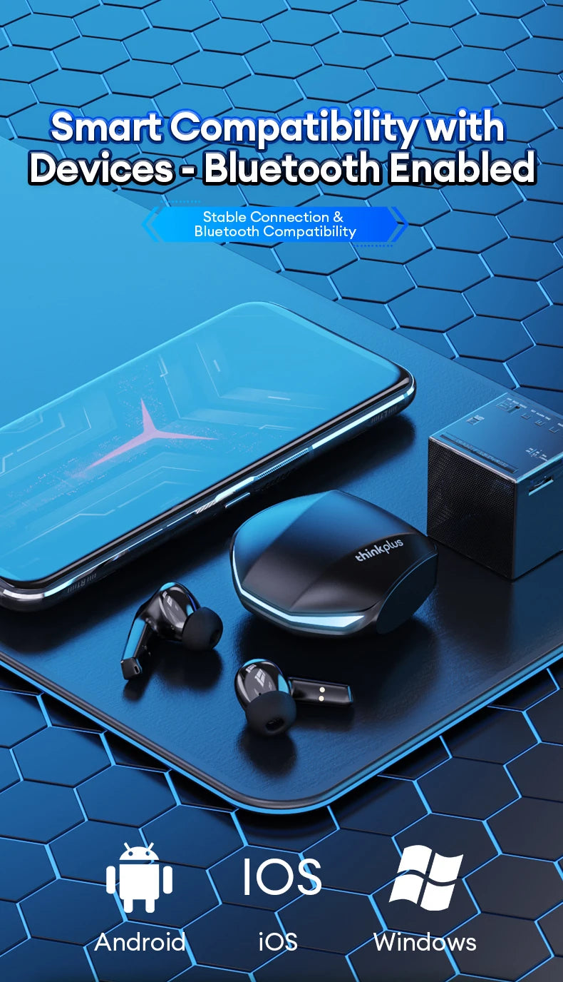 Lenovo GM2 Pro Gaming Earphones Bluetooth 5.4 Sport Headset Dual Mode HD Call Noise Reduction Earbuds with Mic Music Earphones