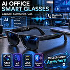 AI 5 Million Pixels Smart Glasses Recording Videos Photo Recognition Answer Translation 290mAh IP66 Waterproof Bluetooth Glasses