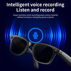 AI 5 Million Pixels Smart Glasses Recording Videos Photo Recognition Answer Translation 290mAh IP66 Waterproof Bluetooth Glasses