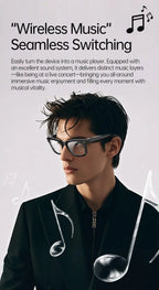 AI 5 Million Pixels Smart Glasses Recording Videos Photo Recognition Answer Translation 290mAh IP66 Waterproof Bluetooth Glasses