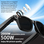 AI 5 Million Pixels Smart Glasses Recording Videos Photo Recognition Answer Translation 290mAh IP66 Waterproof Bluetooth Glasses