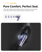 QCY MeloBuds N70 Adaptive ANC Wireless Earbuds Bluetooth 6.0 LDAC Hi-Res Audio 6 Mics Wireless Charging Earphones 50Hrs IPX5