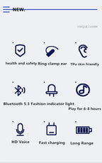 BT  Earphone Clip On Monaural Inear Motion Stereo Bone Conduction Gd28 Business Wireless Earphone Mini Monaural Tws
