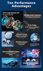 Lenovo GM2 Pro Gaming Earphones Bluetooth 5.4 Sport Headset Dual Mode HD Call Noise Reduction Earbuds with Mic Music Earphones