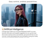 2026 AI smart Glasses HD 800W Anti-shake Camera AI Dialogue Real-time Translation IP65waterproof Bluetooth Audio Smart Glasses