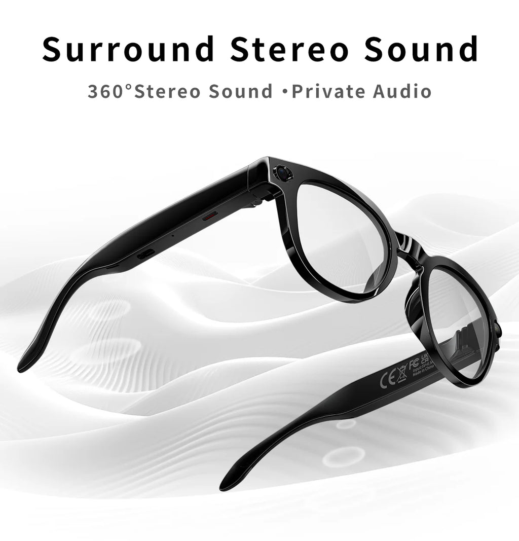 2026 AI Smart Glasses 800W Pixel Camera Translation Glasses Photo Video Recording Bluetooth 5.4 Call Waterproof Smart Sunglasses
