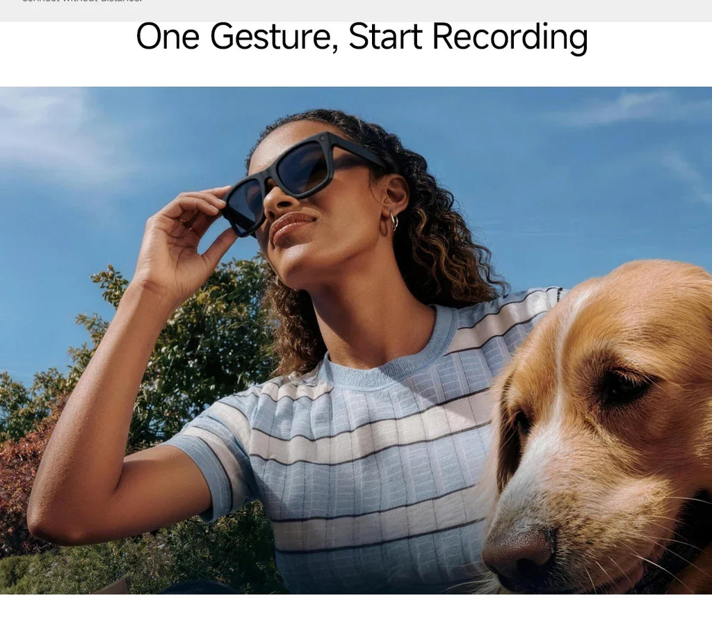 2026 AI smart Glasses HD 800W Anti-shake Camera AI Dialogue Real-time Translation IP65waterproof Bluetooth Audio Smart Glasses