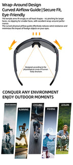 AI Smart Glasses With Camera 4K HD Video & Photo Capture, Real-Time Translation, 8MP Pixel Anti-shake Outdoor Sports Goggles Men