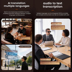 AI Smart Glasses 2026 New Model Built in 1300W HD Pixel Al Recognition AI Translation 320mAh Battery Wireless Calling Function
