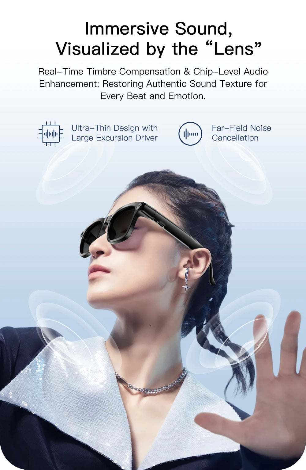 2026 New AI Smart Glasses 4K 800W Camera Photos&Video Bluetooth 5.4 &ENC ChatGPT Translation Glasses Music Sunglasses Womrn Men