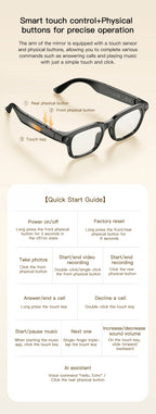 2026 New AI Smart Glasses 4K 800W Camera Photos&Video Bluetooth 5.4 &ENC ChatGPT Translation Glasses Music Sunglasses Womrn Men