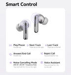 QCY MeloBuds N70 Adaptive ANC Wireless Earbuds Bluetooth 6.0 LDAC Hi-Res Audio 6 Mics Wireless Charging Earphones 50Hrs IPX5