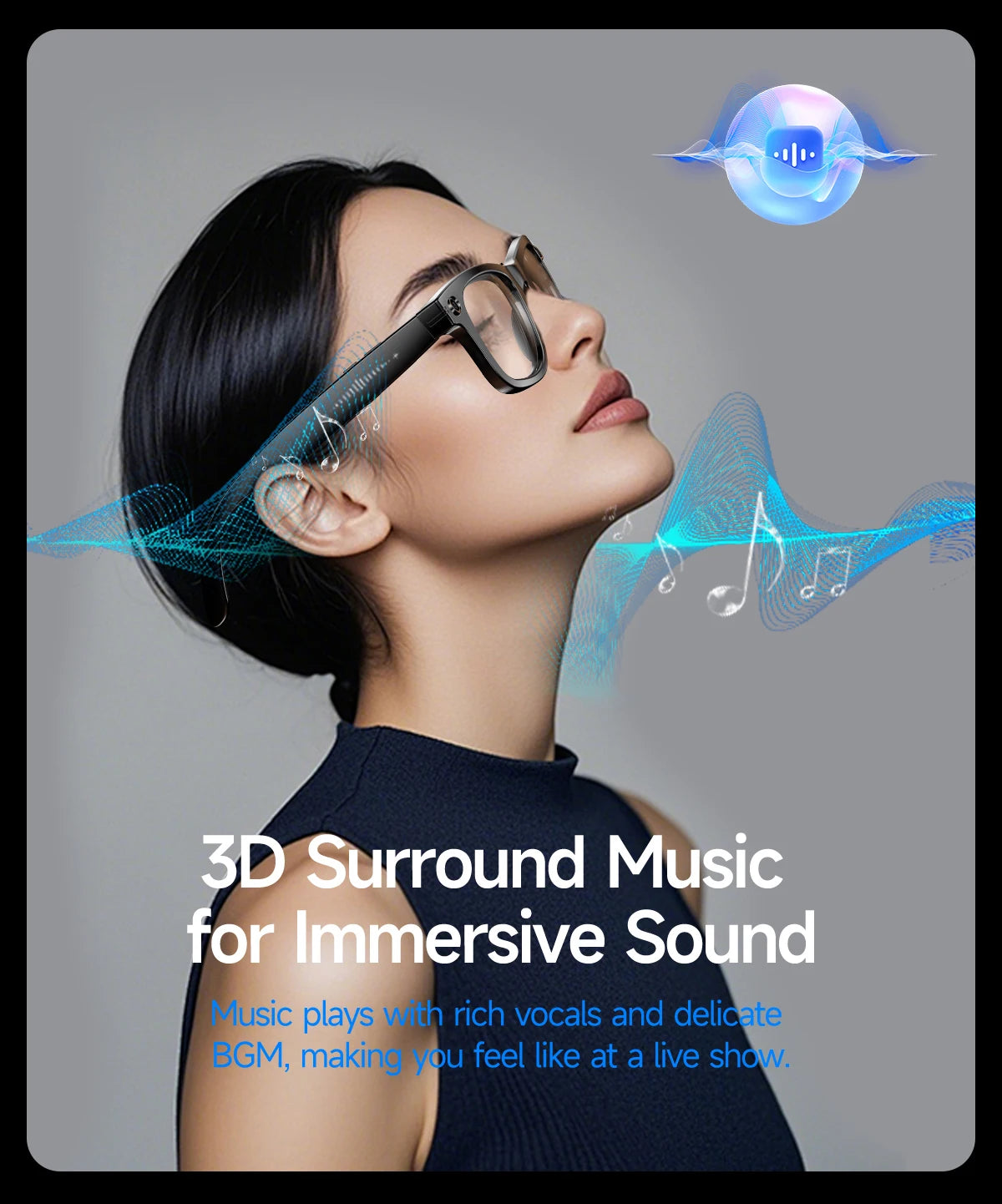 TOP 1 for Meta AI Smart Glasses 13MP Camera Video Recording 100+ Languages Translation Sunglasses Bluetooth Call Music Play