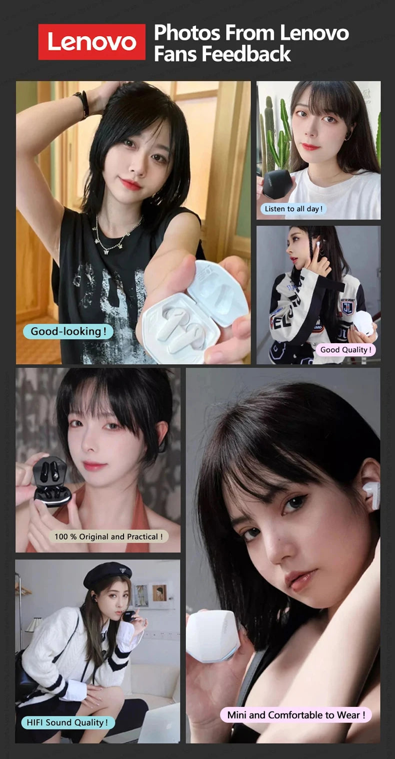 Lenovo GM2 Pro Gaming Earphones Bluetooth 5.4 Sport Headset Dual Mode HD Call Noise Reduction Earbuds with Mic Music Earphones