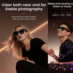 AI Smart Glasses 2026 New Model Built in 1300W HD Pixel Al Recognition AI Translation 320mAh Battery Wireless Calling Function