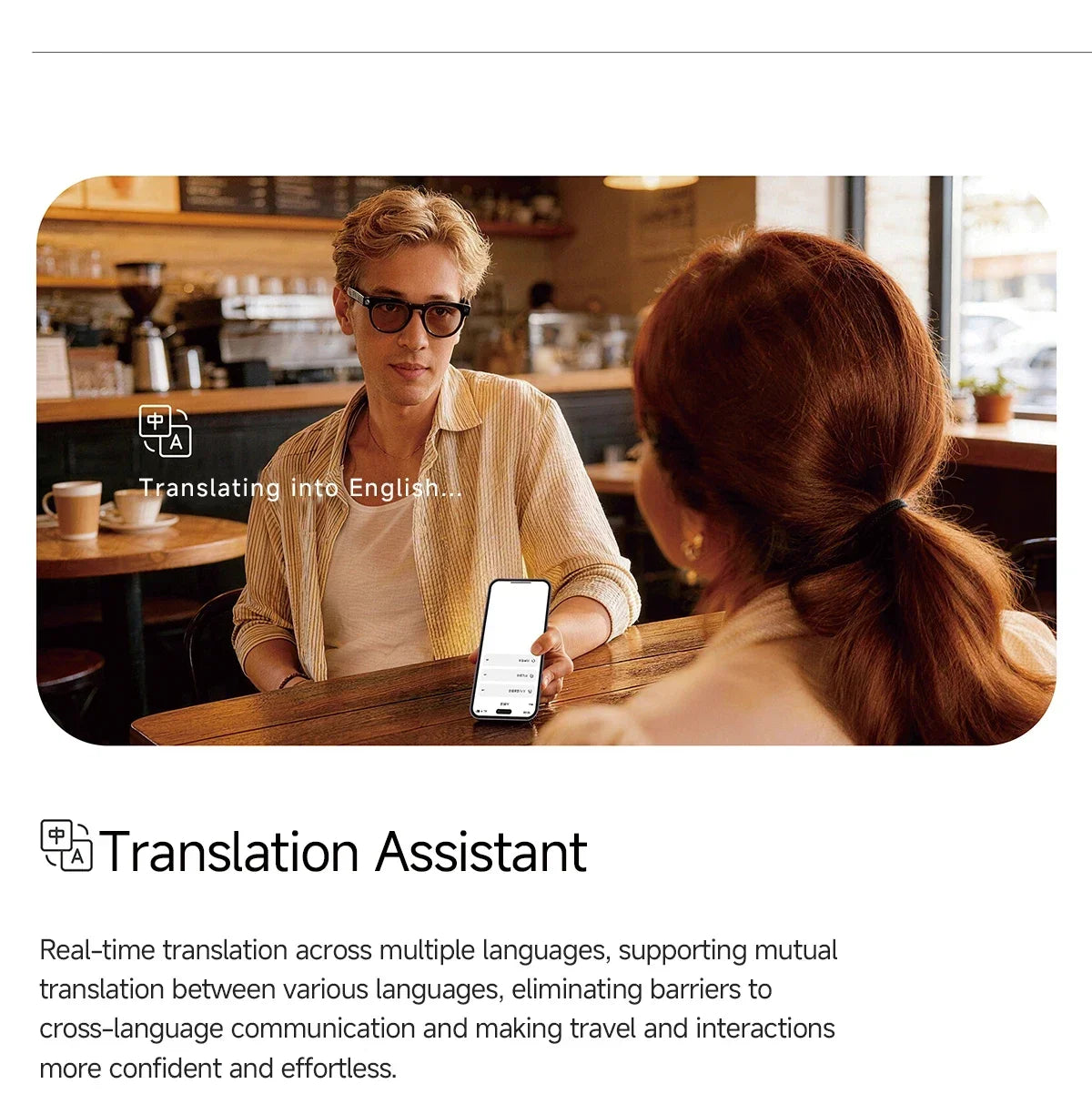 2026 AI smart Glasses HD 800W Anti-shake Camera AI Dialogue Real-time Translation IP65waterproof Bluetooth Audio Smart Glasses