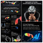 New AI smart glasses for outdoor cycling featuring an 800p camera and a compact, high-definition anti-shake action camera