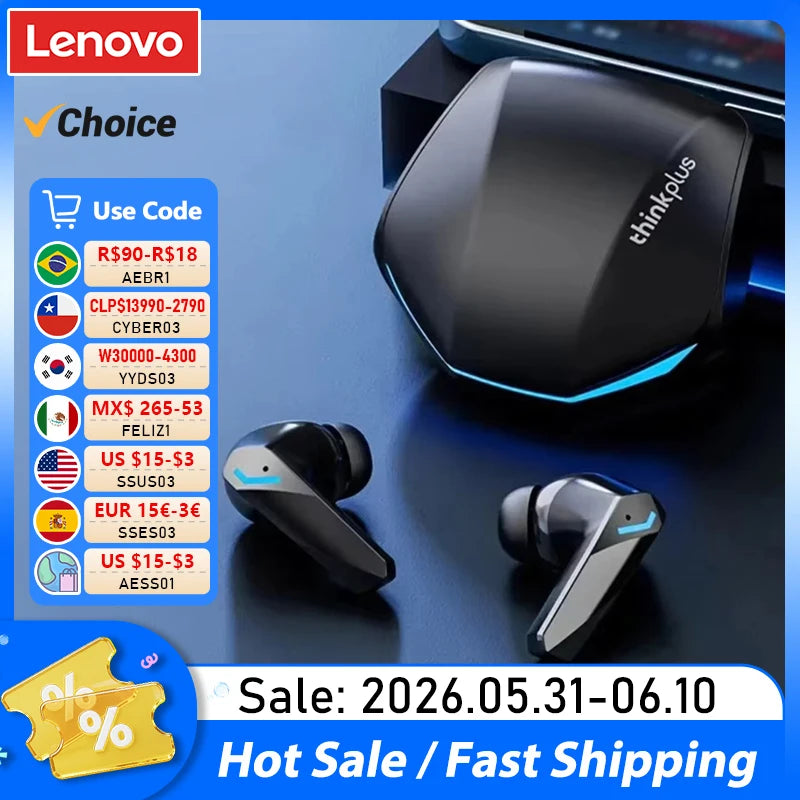 Lenovo GM2 Pro Gaming Earphones Bluetooth 5.4 Sport Headset Dual Mode HD Call Noise Reduction Earbuds with Mic Music Earphones