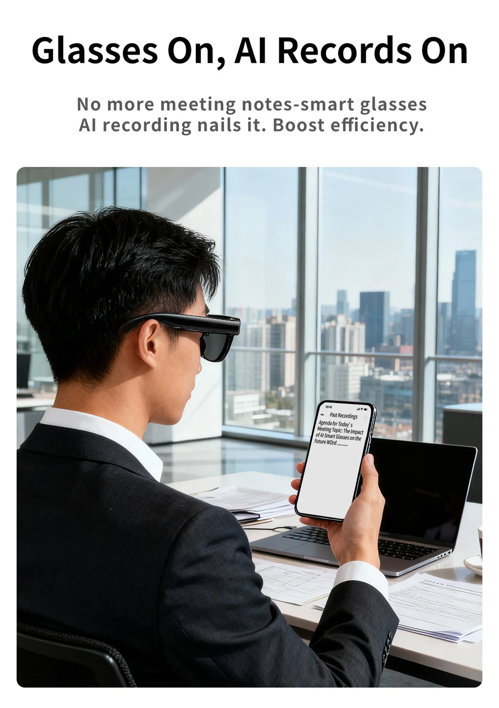2026 AI Smart Glasses 800W Pixel Camera Translation Glasses Photo Video Recording Bluetooth 5.4 Call Waterproof Smart Sunglasses