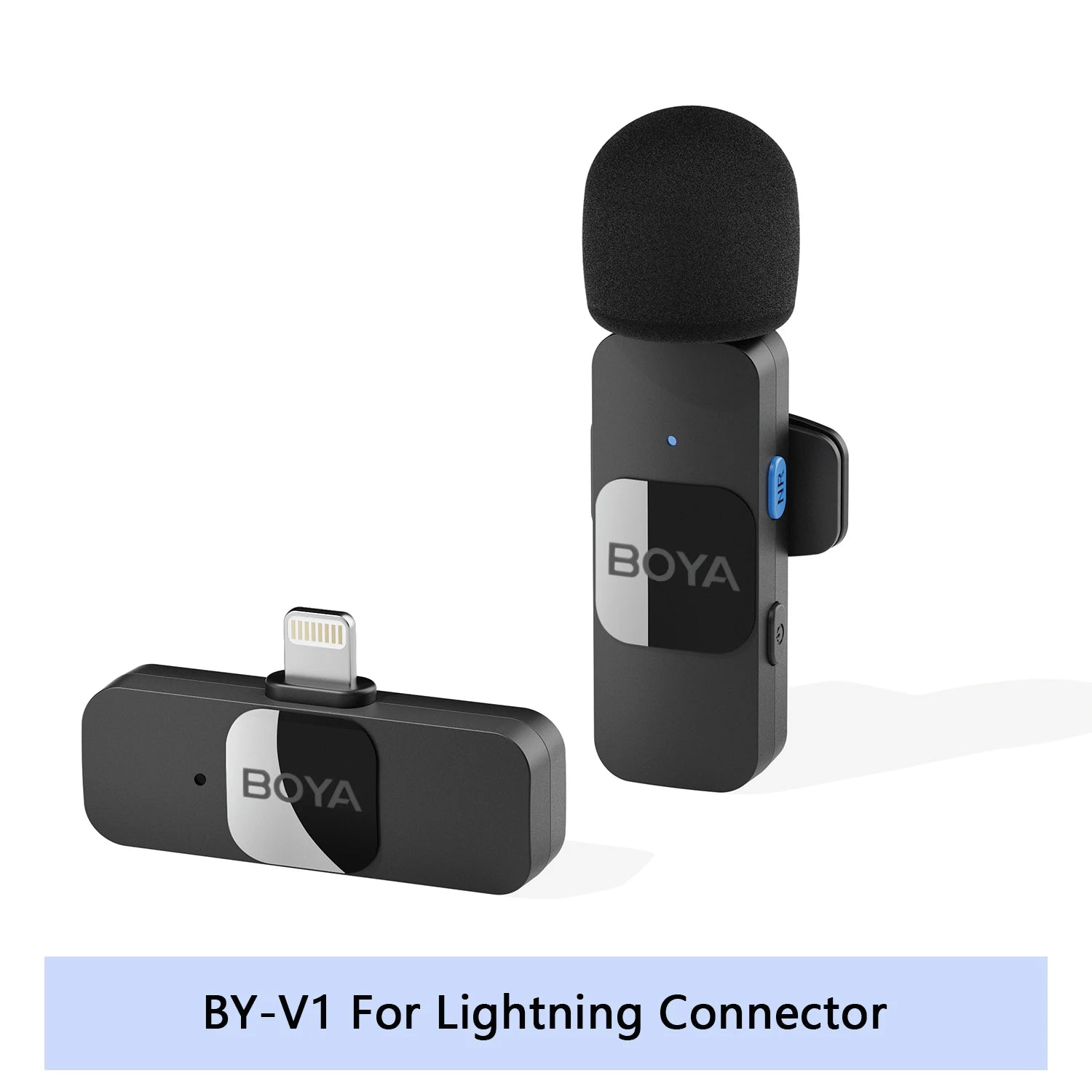 BOYA BY-V Wireless Lavalier Microphone for iPhone 15/16 Series Samsung TECNO REDMI Type-c Devices Video Recording Streaming Vlog