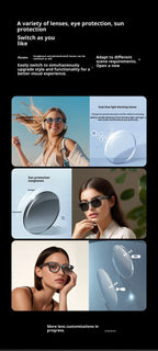 2025 AI Smart Glasses - 8MP Camera for First-Person Vlog, Voice Translation, Music & Calls, IP65 Waterproof, Ultra-Light