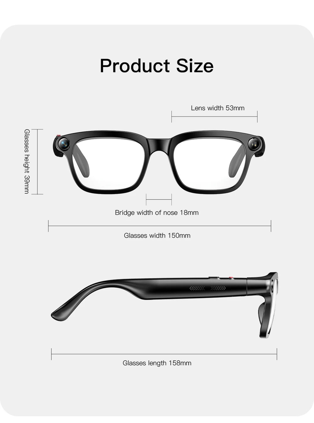 2026 New AI Smart Glasses 4K 800W Camera Photos&Video Bluetooth 5.4 &ENC ChatGPT Translation Glasses Music Sunglasses Womrn Men