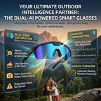 AI Smart Glasses With Camera 4K HD Video & Photo Capture, Real-Time Translation, 8MP Pixel Anti-shake Outdoor Sports Goggles Men