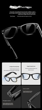 2025 AI Smart Glasses - 8MP Camera for First-Person Vlog, Voice Translation, Music & Calls, IP65 Waterproof, Ultra-Light