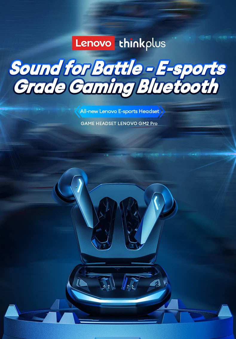 Lenovo GM2 Pro Gaming Earphones Bluetooth 5.4 Sport Headset Dual Mode HD Call Noise Reduction Earbuds with Mic Music Earphones