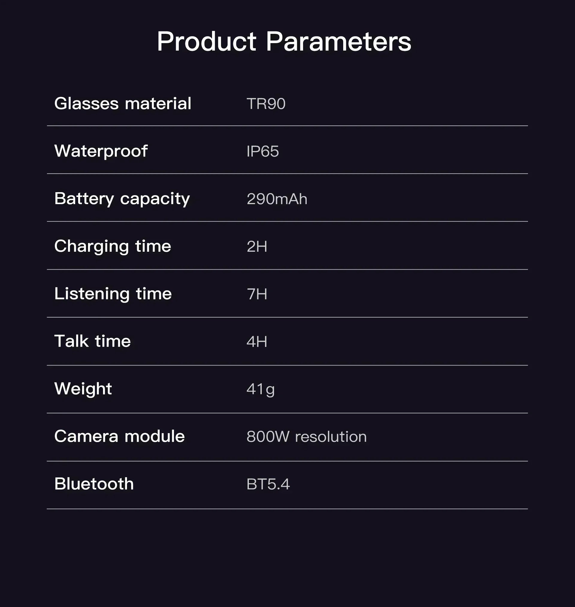 AI Smart Assistant Smart Glasses 2026 New IP65 Waterproof 800W HD Camera Support Photo Video Recording AI Translation Function