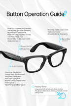AI 5 Million Pixels Smart Glasses Recording Videos Photo Recognition Answer Translation 290mAh IP66 Waterproof Bluetooth Glasses