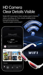 AI 5 Million Pixels Smart Glasses Recording Videos Photo Recognition Answer Translation 290mAh IP66 Waterproof Bluetooth Glasses