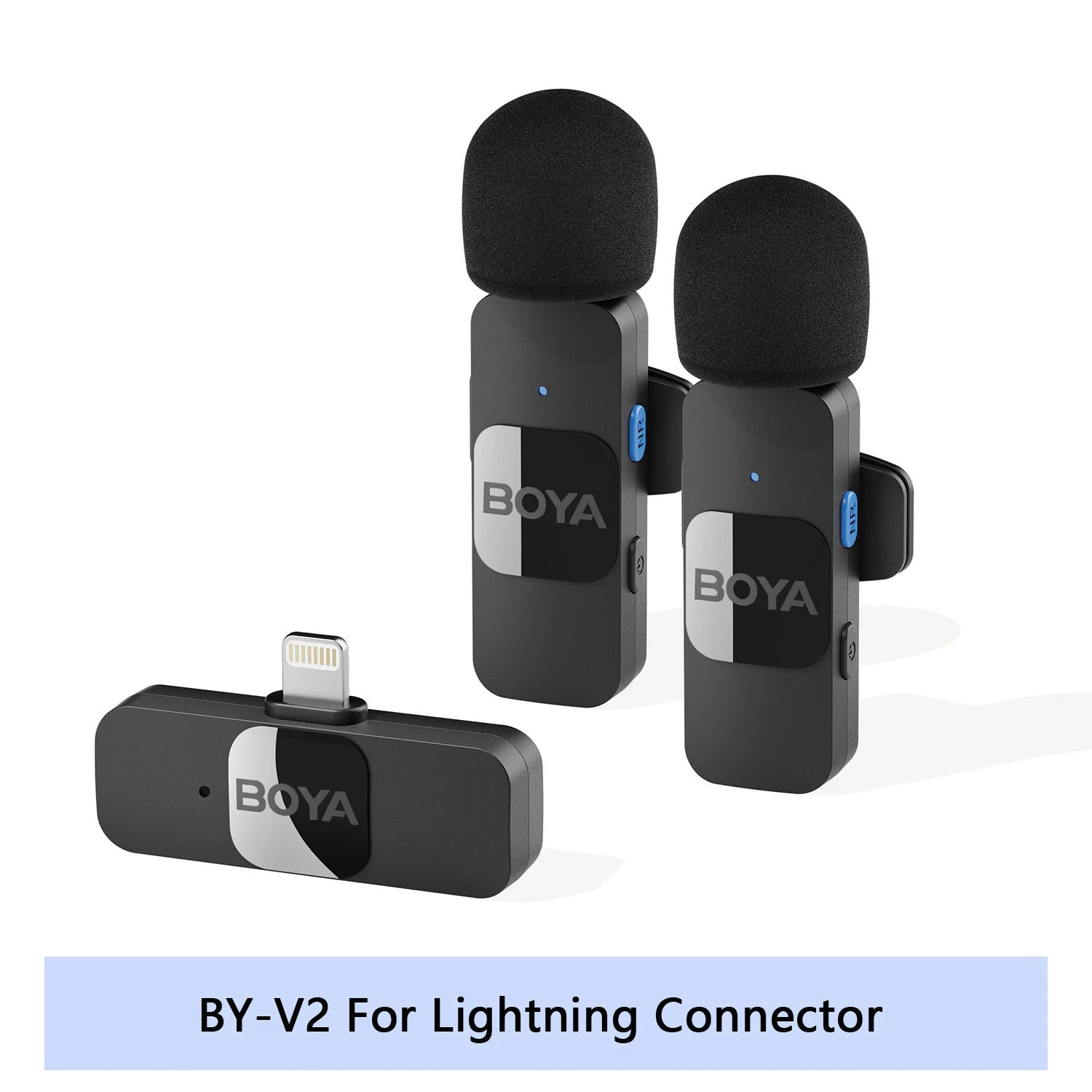 BOYA BY-V Wireless Lavalier Microphone for iPhone 15/16 Series Samsung TECNO REDMI Type-c Devices Video Recording Streaming Vlog