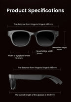 AI Smart Glasses 2026 New Model Built in 1300W HD Pixel Al Recognition AI Translation 320mAh Battery Wireless Calling Function