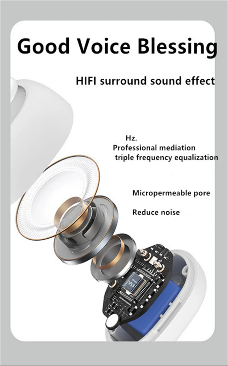 Earphone Clip Wireless Bluetooth Headphone Bone Conduction Headset High Quality TWS Auriculares Sport Noise Canceling With Mic
