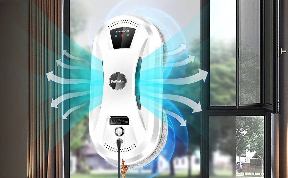 PuRuiKai Home Window Cleaning Robot Smart Window Glass Vacuum Cleaner One-key Glass Wall Cleaning Machine