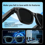 AI 5 Million Pixels Smart Glasses Recording Videos Photo Recognition Answer Translation 290mAh IP66 Waterproof Bluetooth Glasses