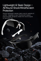 New AI smart glasses for outdoor cycling featuring an 800p camera and a compact, high-definition anti-shake action camera