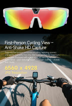 New AI smart glasses for outdoor cycling featuring an 800p camera and a compact, high-definition anti-shake action camera